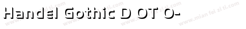 Handel Gothic D OT O字体转换